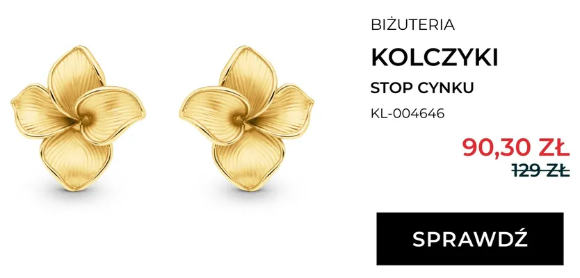 Kolczyki stop cynku briju promocja w Briju