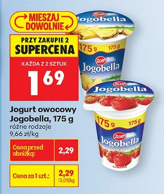 Jogurt owocowy różne rodzaje promocja w Biedronka