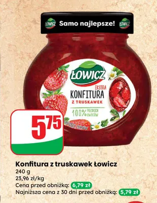 Konfitura z truskawek promocja w Dino