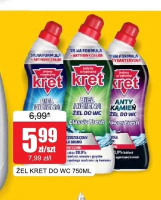 Żel do WC Kret promocja w Bingo