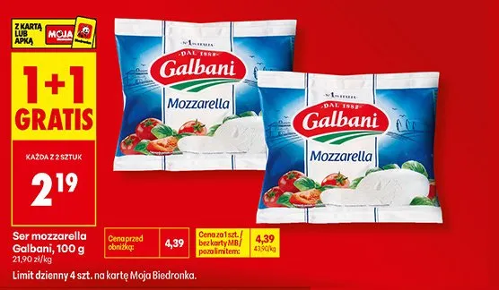 Ser mozzarella Galbani promocja w Biedronka
