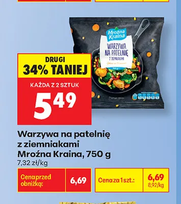 Warzywa na patelnię z ziemniakami Mroźna Kraina promocja w Biedronka