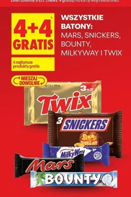 Batony Mars Snickers Bounty Milkyway i Twix promocja w Biedronka
