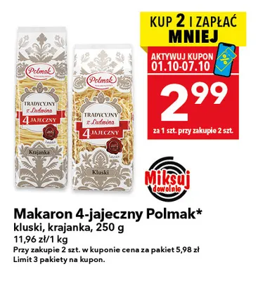 Makaron 4-jajeczny Polmak krajanka promocja w LEWIATAN