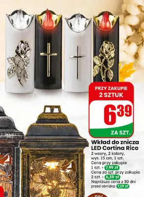 Wkład do znicza LED Cortina Rico promocja w Dino