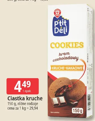 Ciastka kruche, różne rodzaje promocja w Leclerc