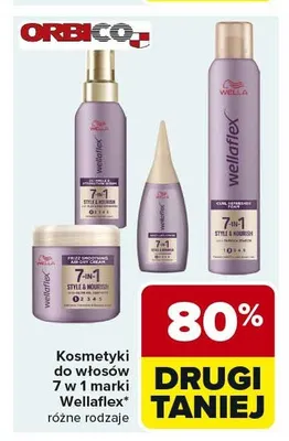Kosmetyki do włosów 7 w 1 Wellaflex promocja w Carrefour