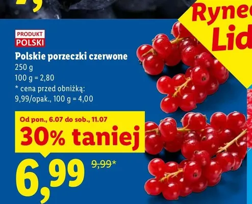 Porzeczki czerwone polskie promocja w Lidl
