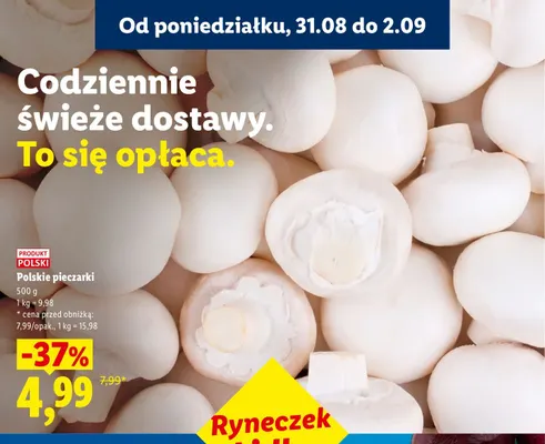 Pieczarki polskie promocja w Lidl
