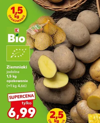 Ziemniaki jadalne Bio 1,5kg opakowanie promocja w Kaufland