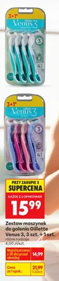 Zestaw maszynki do golenia Venus 3, różne rodzaje promocja w Biedronka