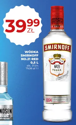 Wódka Smirnoff No.21 Red promocja w Duży Ben