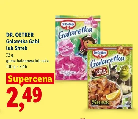 Galaretka Dr. Oetker Gabi cola promocja w Lidl