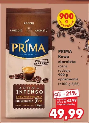 Kawa ziarnista Prima Aroma Intenso promocja w Kaufland
