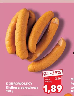 Kiełbasa parówkowa Dobrowolscy promocja w Kaufland