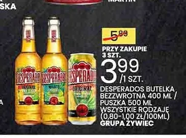 Piwo Desperados Lime promocja w Wafelek