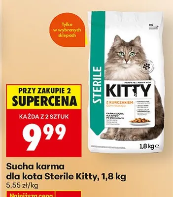Karma sucha dla kota Sterile Kitty promocja w Biedronka