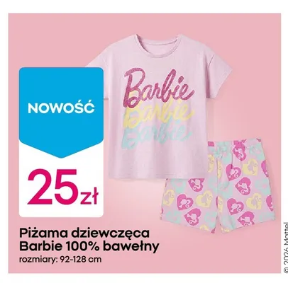 Piżama dziewczęca Barbie promocja w Pepco