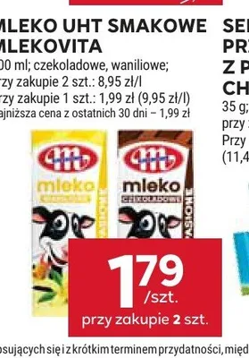 Mleko UHT smakowe Mlekovita czekoladowe promocja w Stokrotka