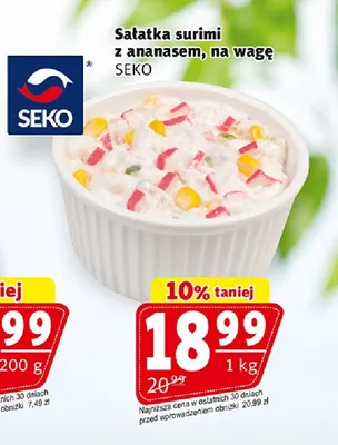 Sałatka surimi z ananasem na wagę Seko promocja w Prim Market