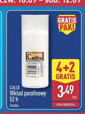 Wkład parafinowy 52h Calix promocja w Aldi