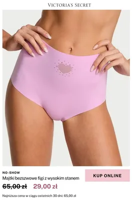 Majtki bezszwowe figi z wysokim stanem Victoria's Secret promocja w Victoria's Secret