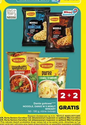 Danie w 5 minut Winiary Spaghetti Bolognese promocja w Carrefour