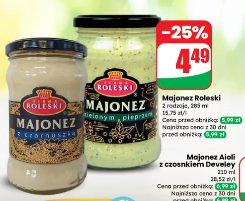 Majonez z zielonym pieprzem promocja w Dino