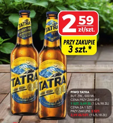Piwo Tatra promocja w Top Market