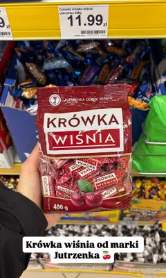 Cukierki krówka wiśnia Jutrzenka promocja w Dino