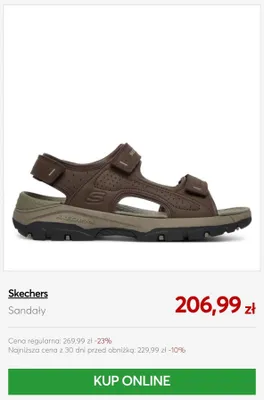Sandały Skechers promocja w eobuwie.pl