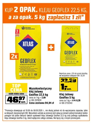 Wysokoelastyczny klej żelowy Atlas Geoflex promocja w OBI