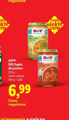Zupka dla juniora jarzynowa z ziemniaczkami HiPP promocja w Lidl