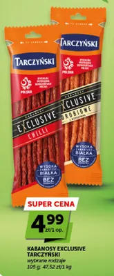 Kabanosy Exclusive chilli Tarczyński promocja w Groszek