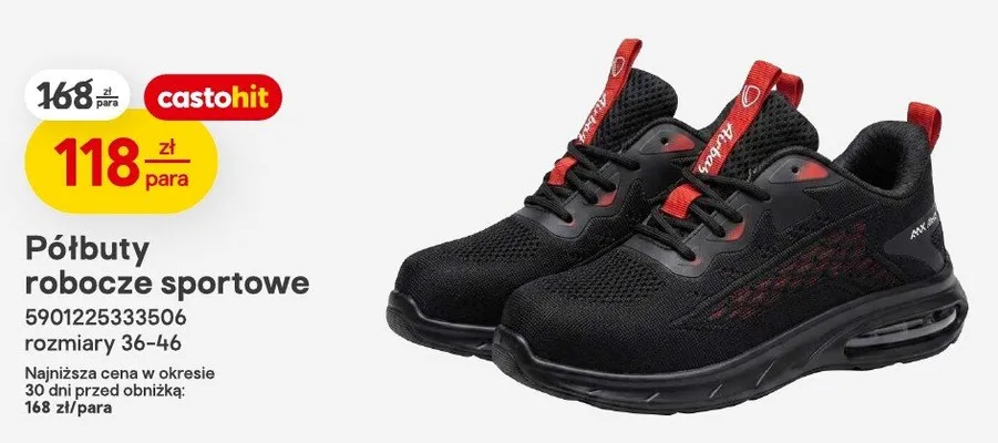 Półbuty robocze sportowe promocja w Castorama