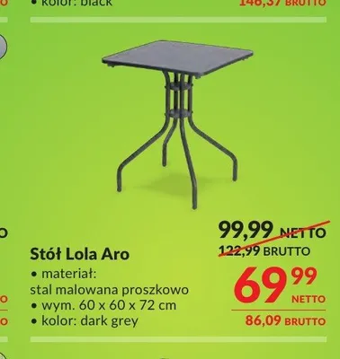 Stół Lola Aro promocja w Makro