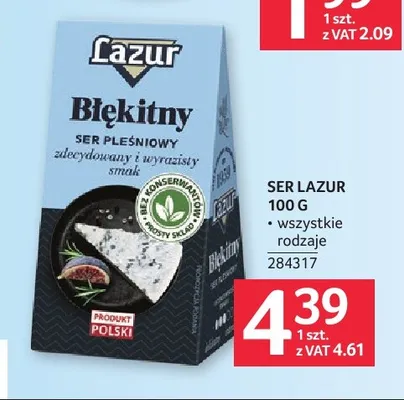Ser pleśniowy Lazur Błękitny promocja w Selgros