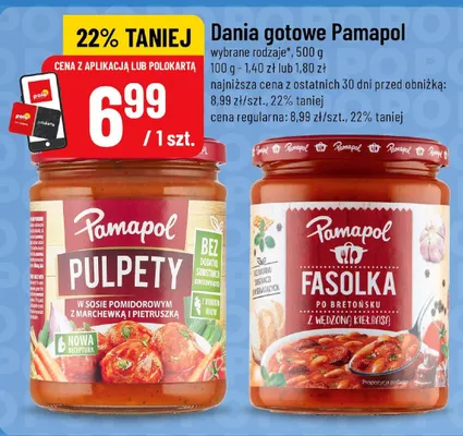 Pulpety w sosie pomidorowym z marchewką i pietruszką Pamapol promocja w POLOmarket