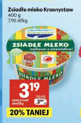 Zsiadłe mleko Krasnystaw promocja w Delikatesy Centrum