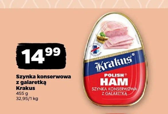 Szynka konserwowa z galaretką Krakus promocja w Netto