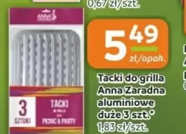 Tacki do grilla Anna Zaradna aluminiowe duże promocja w Gama