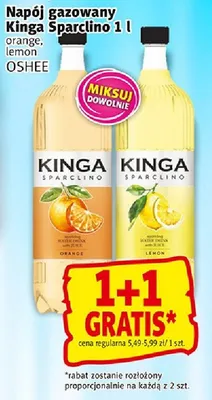 Napój gazowany kinga sparclino orange, lemon promocja w Prim Market