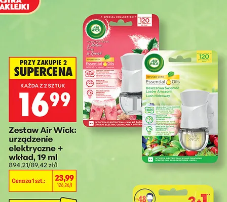 Zestaw Air Wick urządzenie elektryczne + wkład promocja w Biedronka