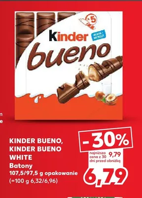 Batony Kinder Bueno White promocja w Kaufland