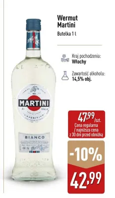 Wermut 1 l Martini promocja w Aldi
