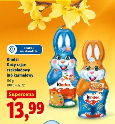 Duży zając czekoladowy promocja w Lidl