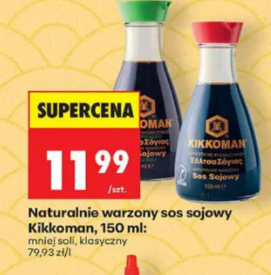 Naturalnie warzony sos sojowy klasyczny Kikkoman promocja w Biedronka