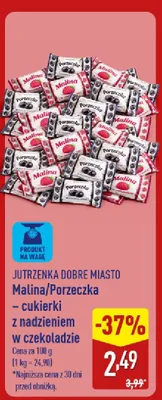Cukierki z nadzieniem w czekoladzie Jutrzenka Dobre Miasto promocja w Aldi