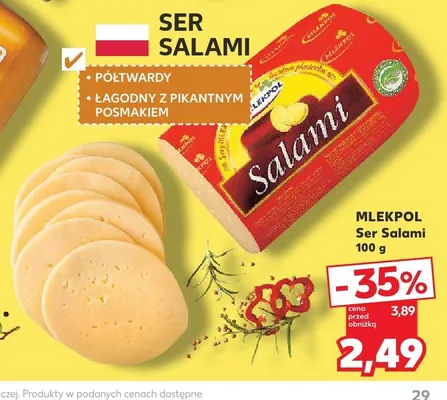 Ser Salami MLEKPOL promocja w Kaufland