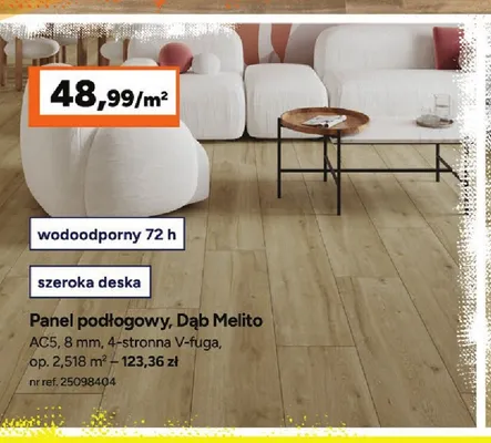Panel podłogowy Dąb Melito AC5 8 mm promocja w Bricoman